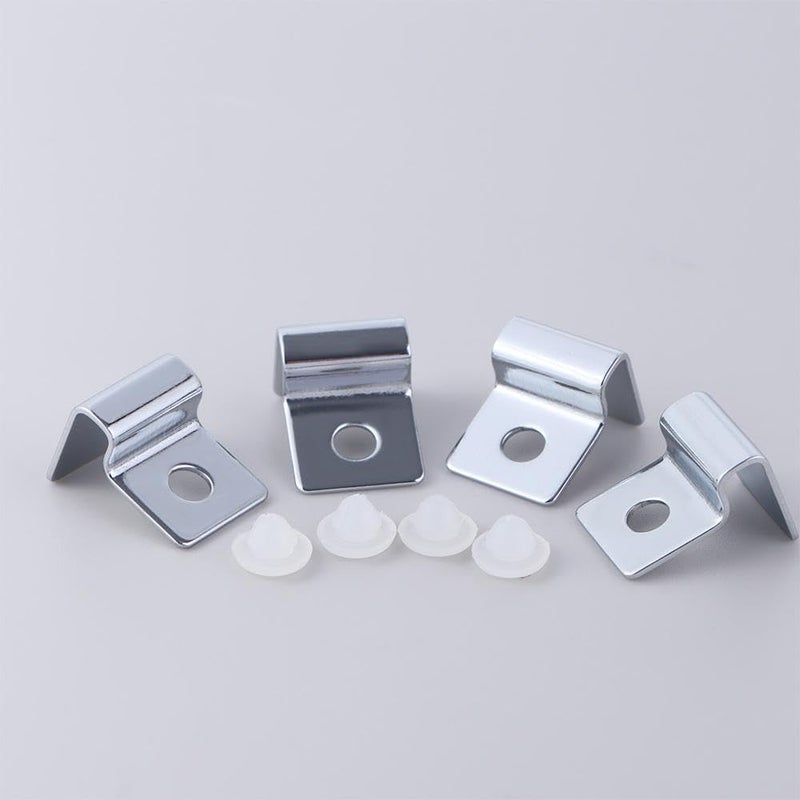Kopida 4Pcs Household Fish Tank Brackets Glass Lid Clips Aquarium Cover Holders Silver Stainless Steel Aquariums Lid Support Aquarium Accessories - Image 2